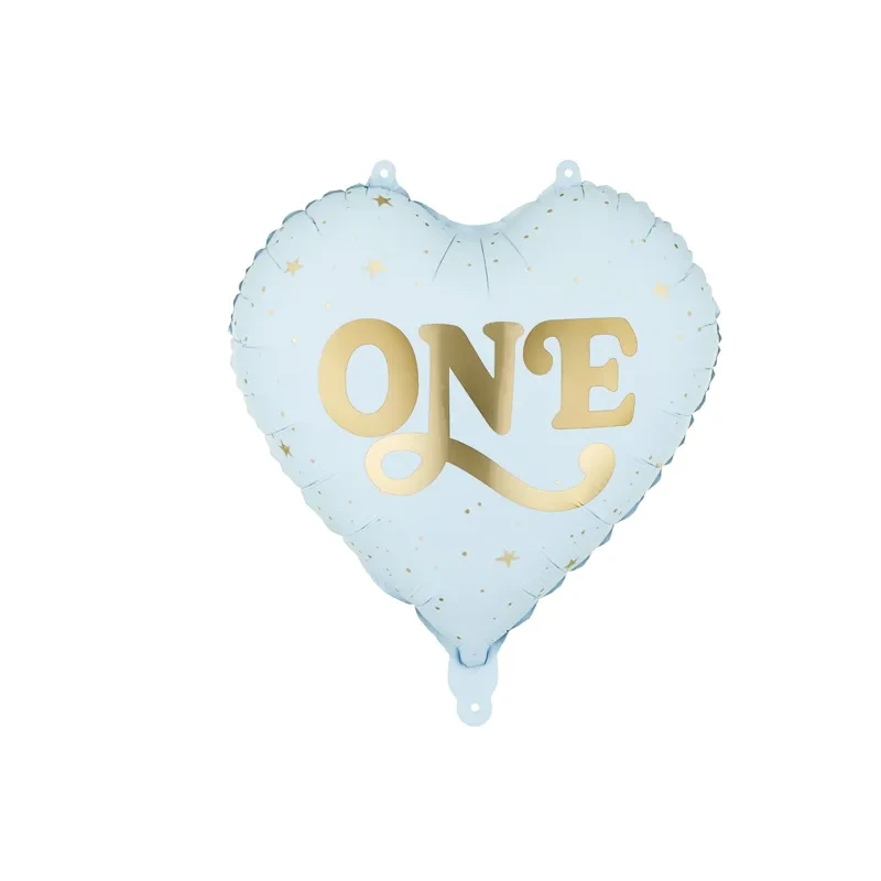 Foil Heart Shape ''One'' Light Blue - 14" - FB390-001J