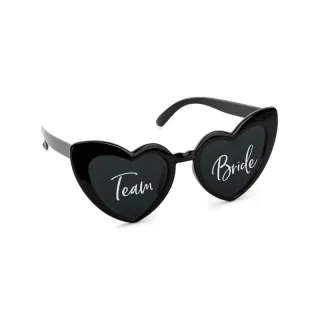 Heart-shaped glasses Black - Team Bride - OKR33