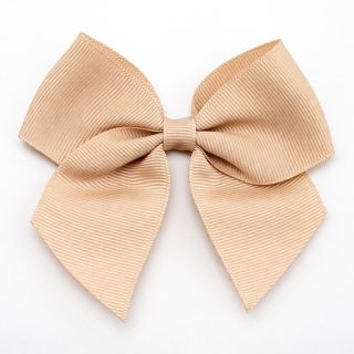 Champagne Gold – 10cm Grosgrain Ribbon Bow – (Self Adhesive) – 6 Pack - 1920