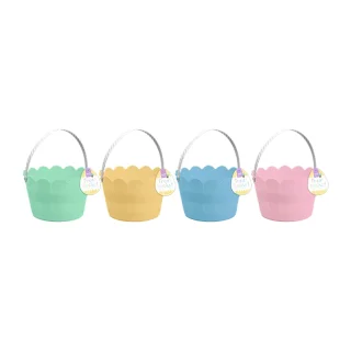 Gem - Easter Plastic Treat Bucket 1ct - (4 Pastel Colours) - EAS4831/OB