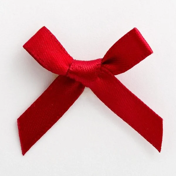 Ruby – 3cm Satin Ribbon Bow – 100 Pack - 7933