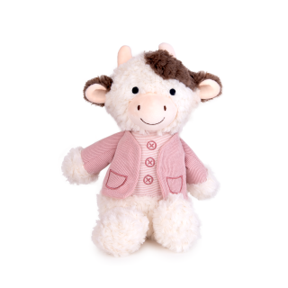25cm Plush Cow with vest - 010694