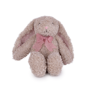 28cm Plush Rabbit with ribbon - Beige - 011055