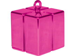 GIFT BOX BALLOON WEIGHT - MAGENTA X12