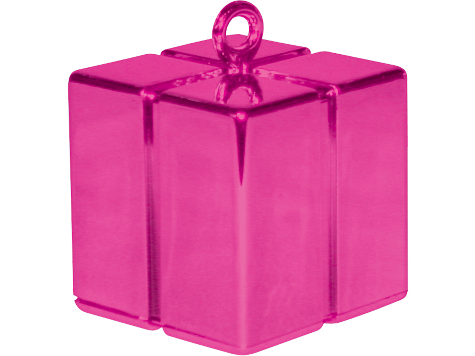 GIFT BOX BALLOON WEIGHT - MAGENTA X12