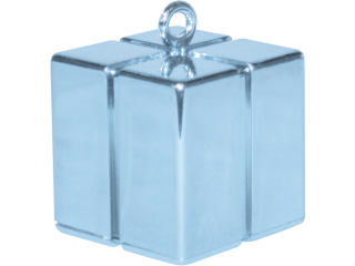 GIFT BOX BALLOON WEIGHT - PEARL LIGHT BLUE X12