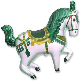 Flexmetal 14" Green Carousel Horse - 14046*