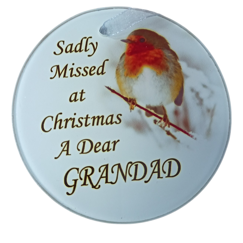Grandad Glass Memorial Tree Hanger
