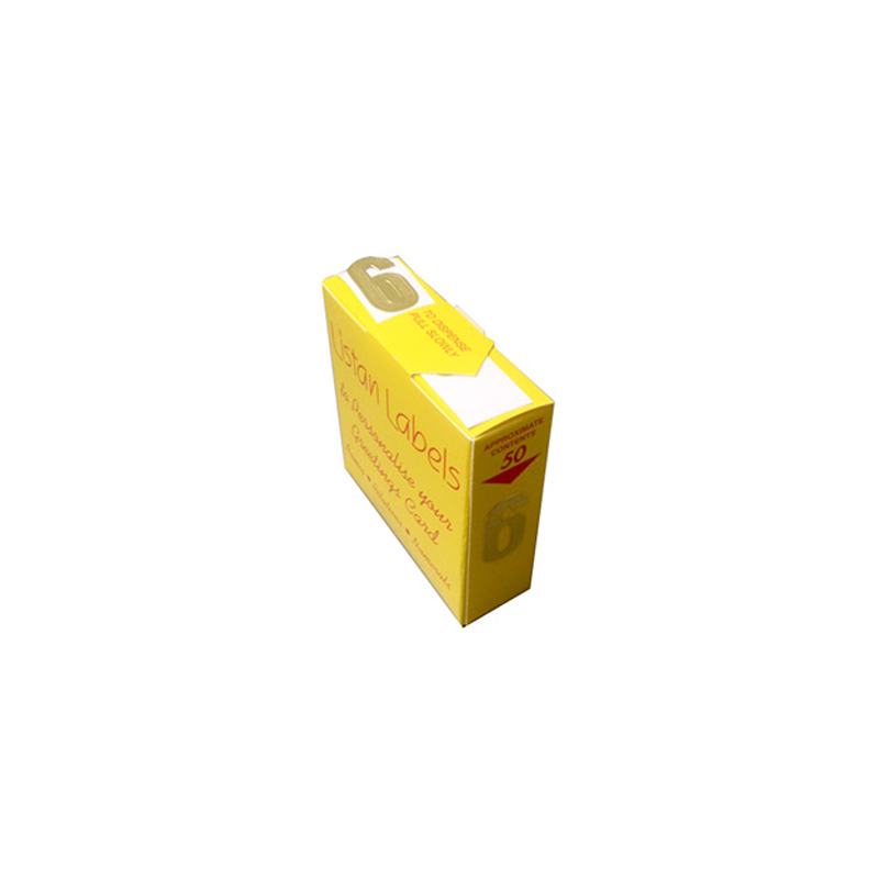 GOLD NO.6 LISTAN LABELS 50S - 100617