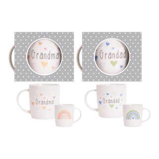 1CT Hugs & Kisses Grandma/Grandad Mug - FS917