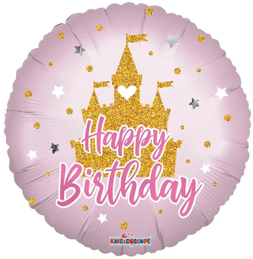 ECO Balloon - Birthday Castle Metallic - 18"