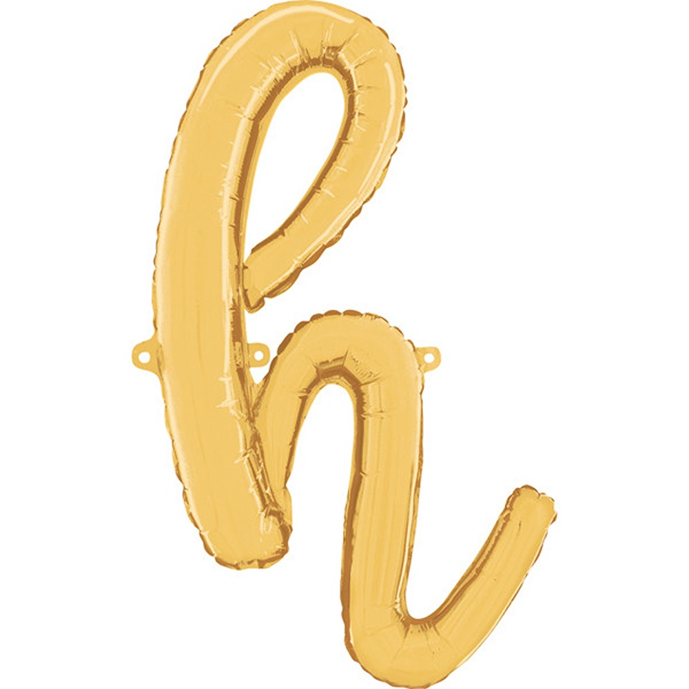 Grabo - Gold Script Letter H Shape - 24" - 34708G