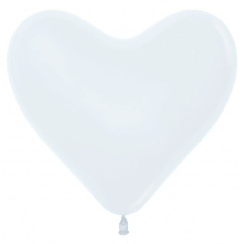 Sempertex Heart - 12" Fashion - White 005 -50pcs - HRT12005