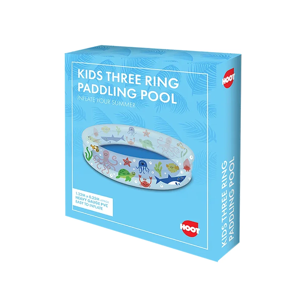 Print Kids Three Ring Paddling Pool 1.22m x 0.25m - TOY-6682/OB