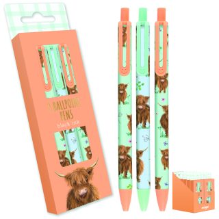 Highland Cow - 3pk  Ballpoint Pen - YEDGSTA5A033