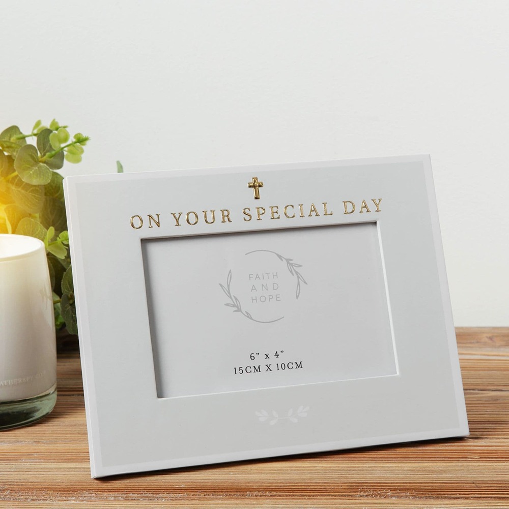 Faith & Hope Special Day Frame 6" x 4" - 50807*