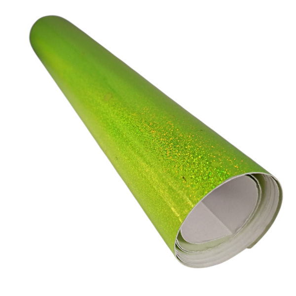 Intense Sparkle Vinyl - Fluorescent Green - 305mm x 1m - MIS00100