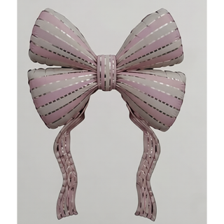 Pink & Cream Bow - 61" x 42" - PA840