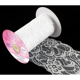 Eleganza Wide Lace Pattern No.358 95mm x 5m White - 026459
