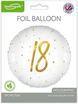 Oaktree 18" Elegant Sparkle White 18 Holographic - 226089