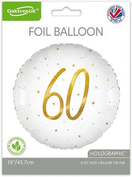 Oaktree 18" Elegant Sparkle White 60 Holographic - 226133