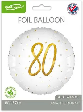 Oaktree 18" Elegant Sparkle White 80 Holographic - 226157