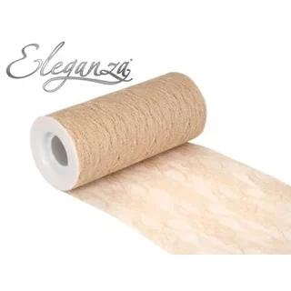 Eleganza Lace Netting 6inch x 10m No.78 Vintage Champagne - 459340