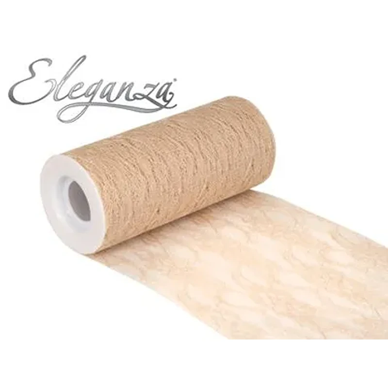 Eleganza Lace Netting 6inch x 10m No.78 Vintage Champagne - 459340