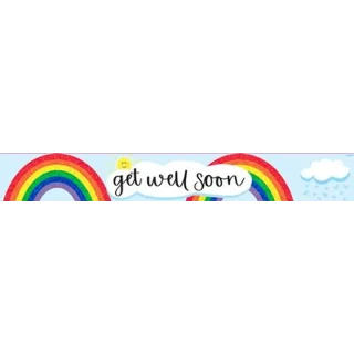 9ft Banner Get Well Soon Rainbow Holographic