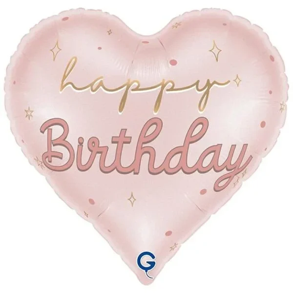 Grabo - Pink Heart Happy Birthday - 18" - G78238-P