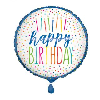 Unique  - Silver Style Birthday Foil Balloon 18", Packaged - 53843