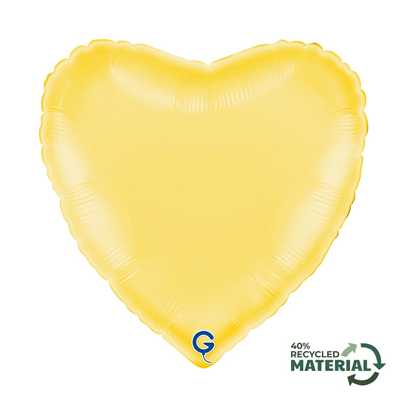 Grabo Satin Banana Yellow Heart Unpackaged - 18" - 180000SBNY