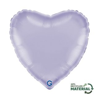 Satin Lilac Heart Unpackaged - 18" - 180000SL