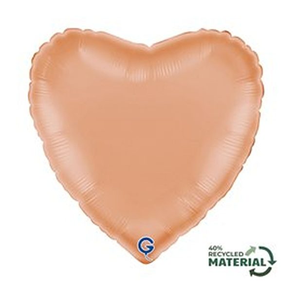 Grabo Satin Peach Heart Unpackaged- 18" - 180000SPEA