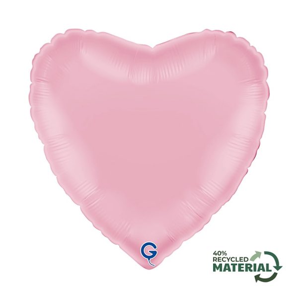 Grabo Satin Pastel Pink Heart Unpackaged - 18" - 18022PP