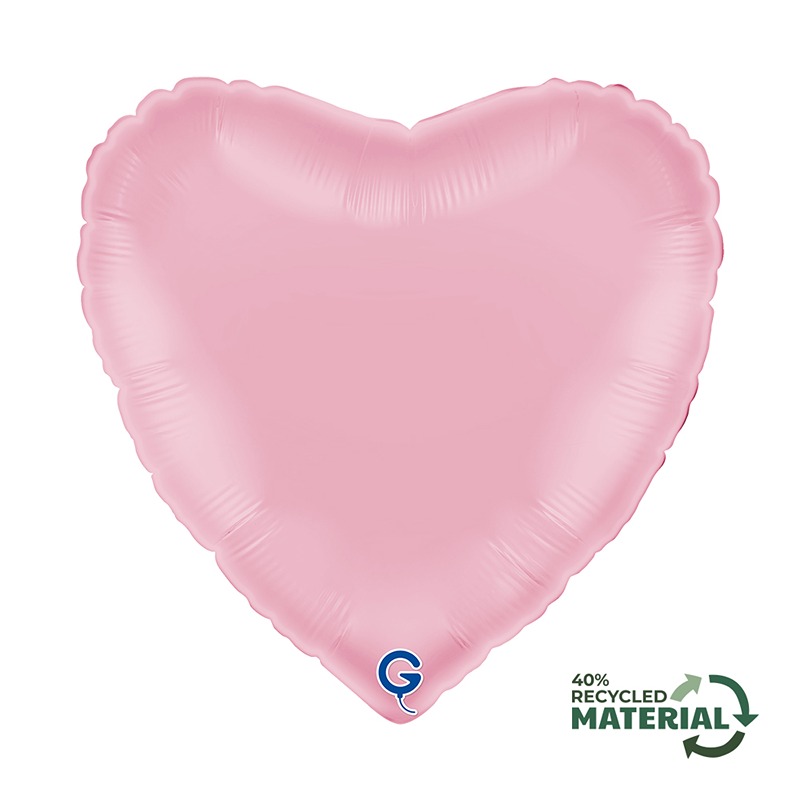 Satin Pastel Pink Heart Unpackaged - 18" - 18022PP