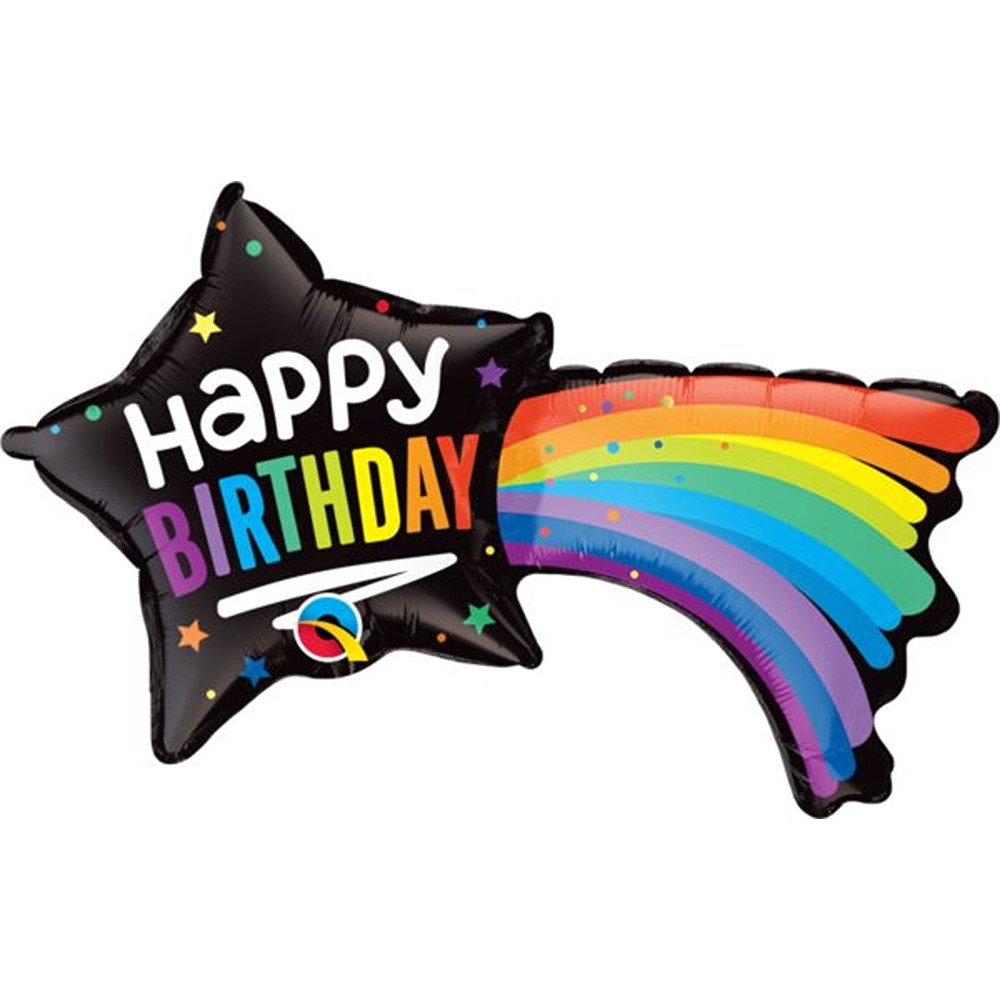 Qualatex 14" Happy Birthday Shooting Star - 25125*