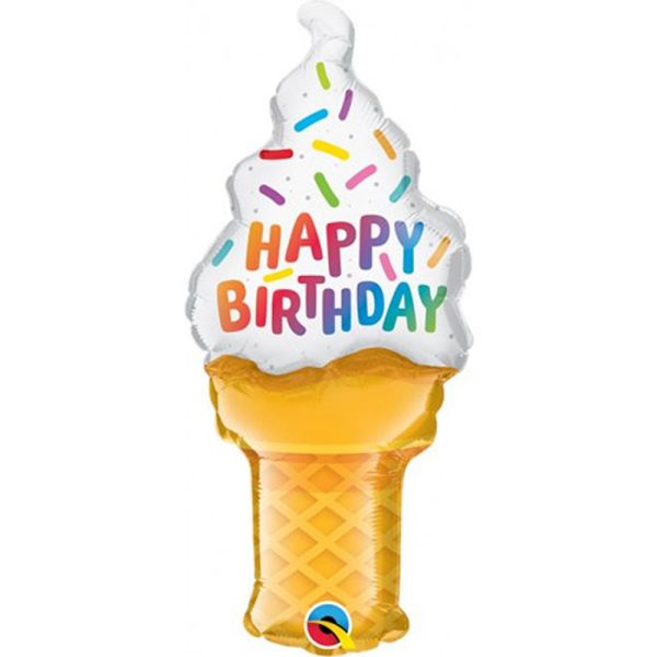 Qualatex 14" Happy Birthday Ice Cream Mini - 25563*