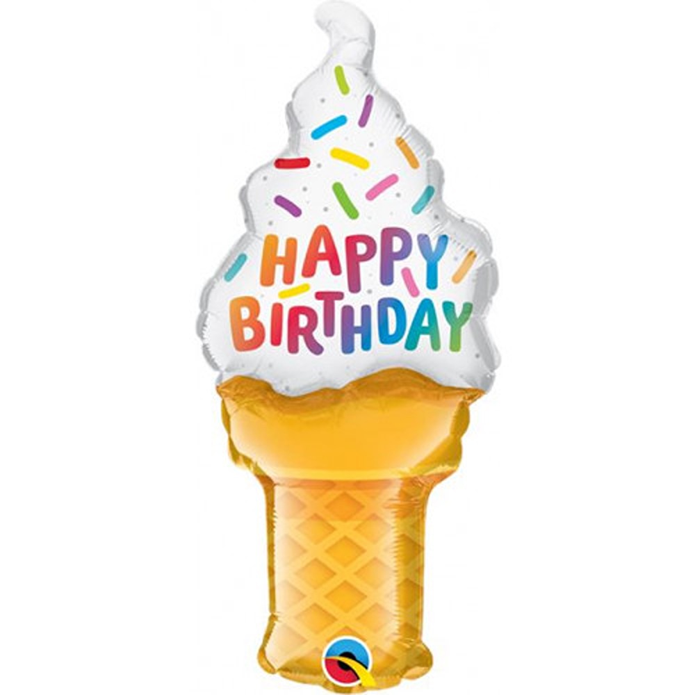 Qualatex 14" Happy Birthday Ice Cream Mini - 25563*