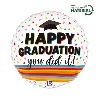 Festive Graduation Foil Balloon - 18" - 26446P-P