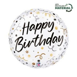Birthday Satin Streamers Foil Balloon -18" - 26669P-P