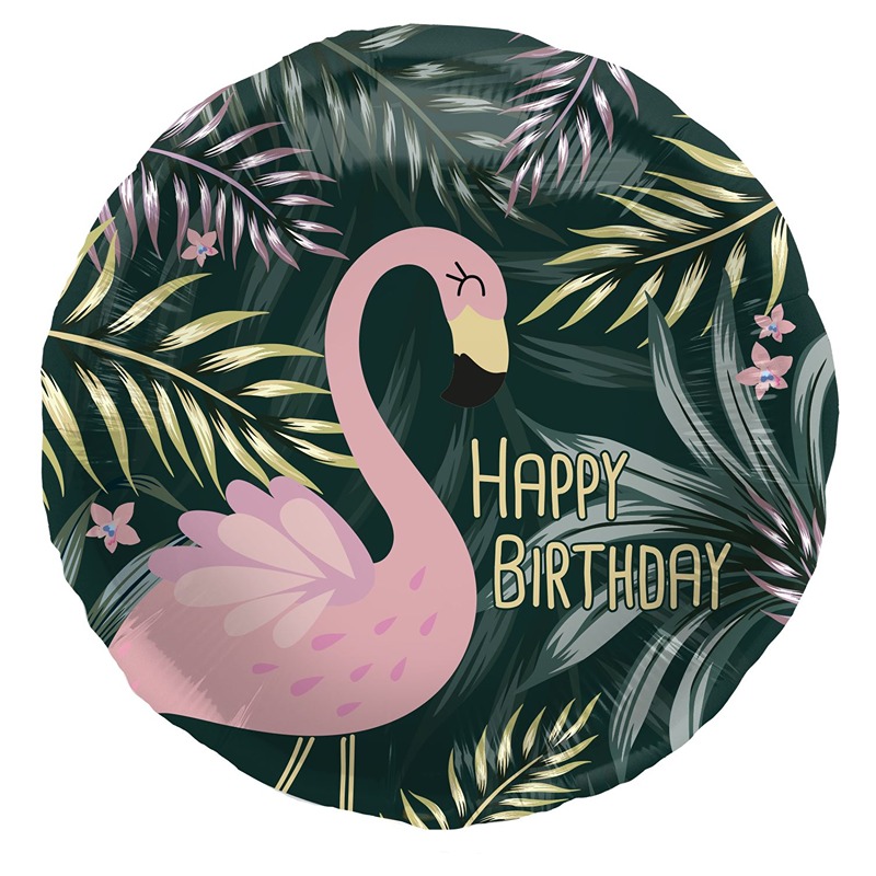 Birthday Tropical Flamingo Foil - 18" - 67923