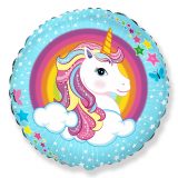9" Flex Metal Cute Unicorn Round Mini -402586*