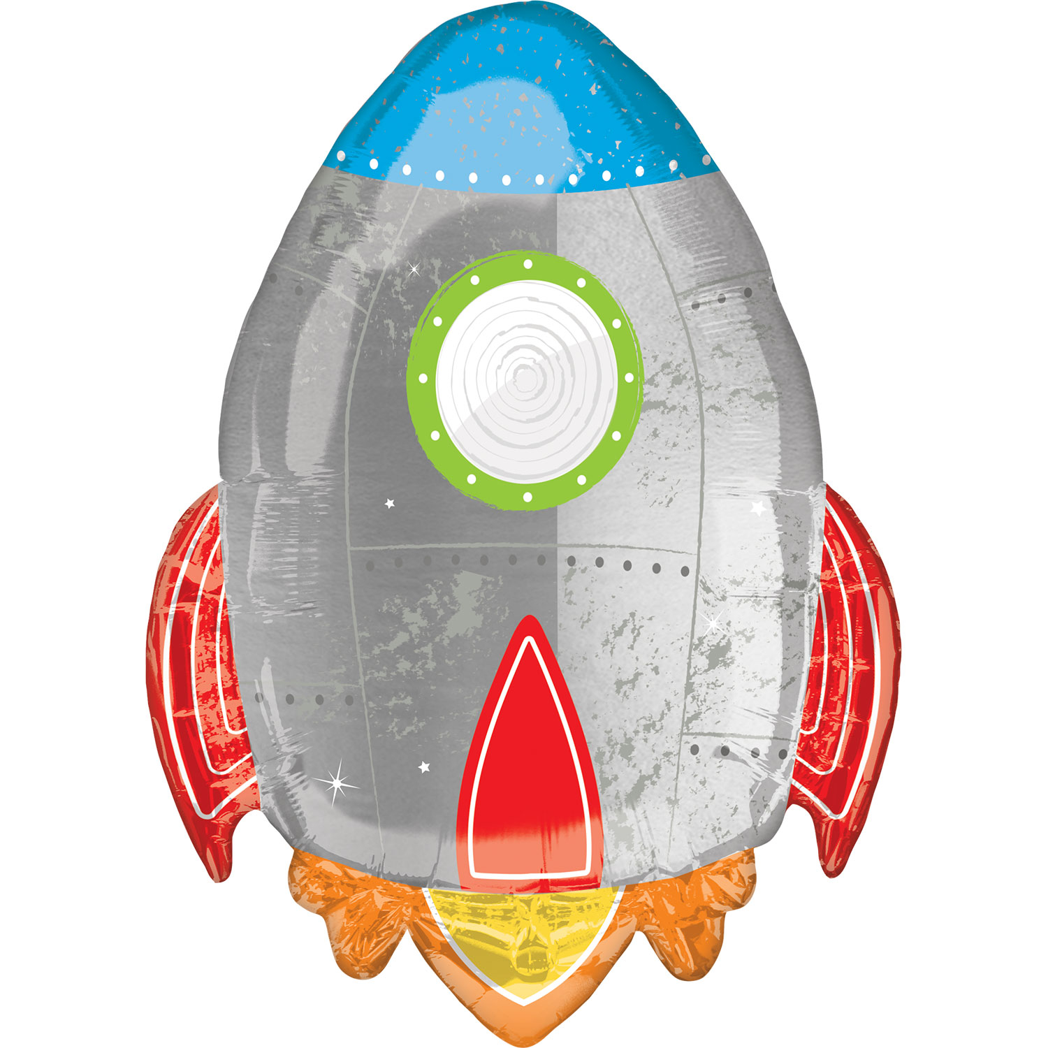 Anagram Blast Off Birthday SuperShape XL Foil Balloons 21"/53cm w x 29"/73cm h P35