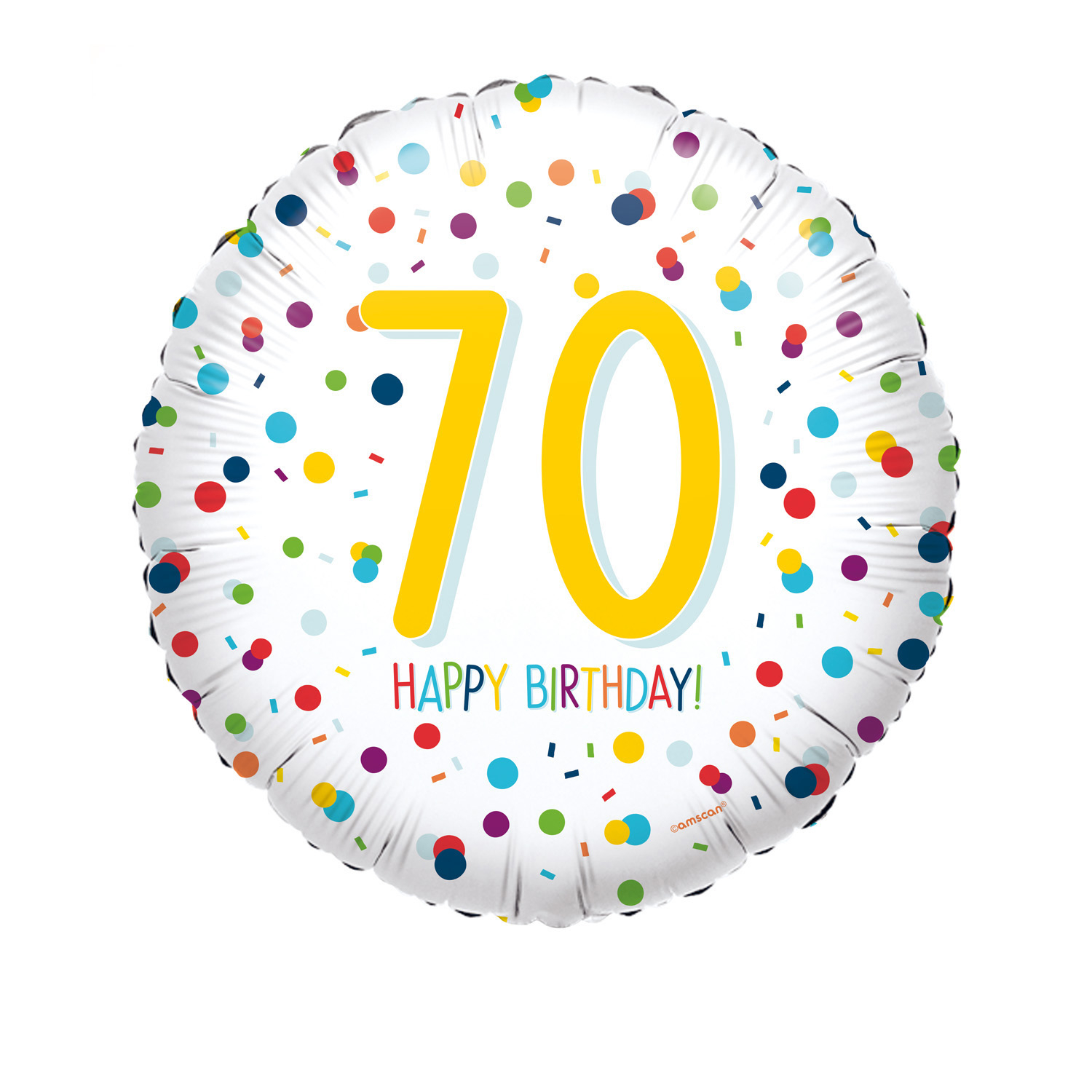 Anagram 18" S40 Confetti Birthday 70th Standard Pkt - 4201701