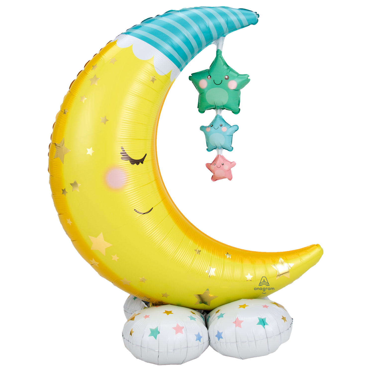 Anagram Moon & Stars AirLoonz Foil Balloons 40"/101 w x 55"/132cm h P70