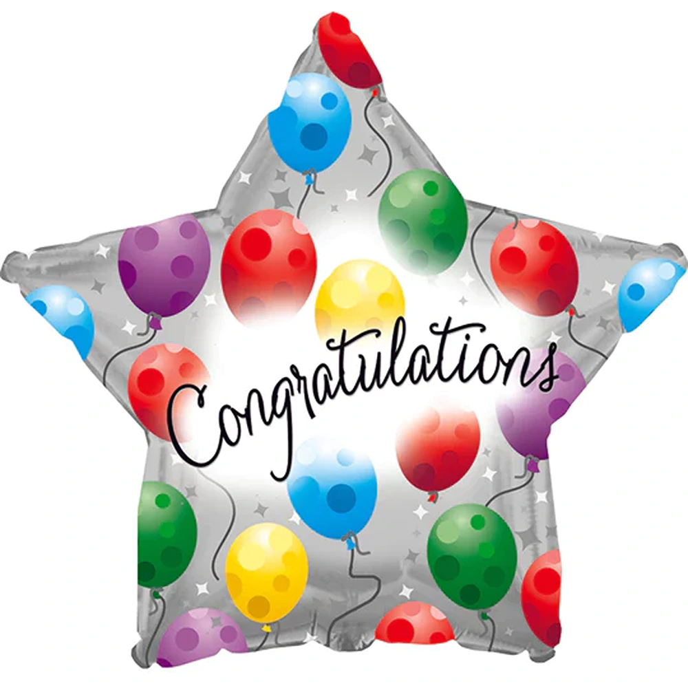 CTI 9" Congratulations Balloons Star Mini - 14173*