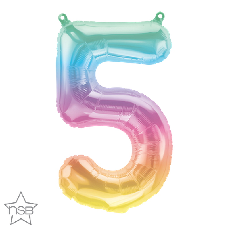 North Star - 16" NUMBER - PKD. 5 JELLI OMBRE
