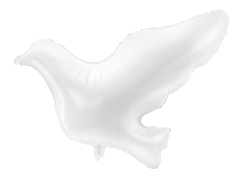 Party Deco Foil Balloon Dove, white, 77x66cm