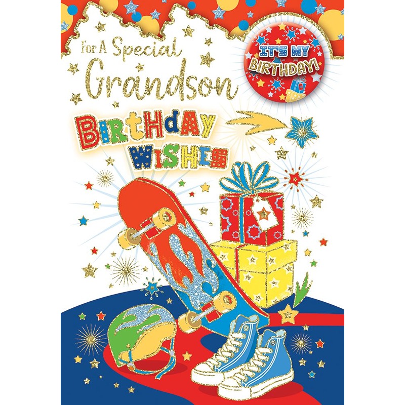 Grandson Juv Birthday - Code 50 - 6pk - TP5007B-03